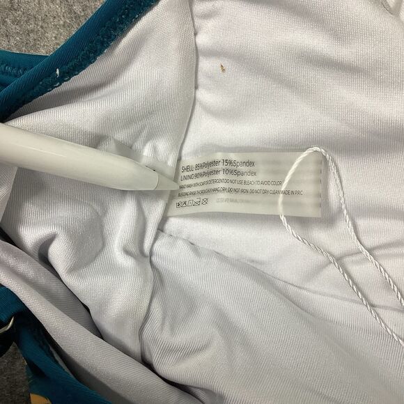 Womens Popvil Floral Print Patchwork Green One Piece Swim Suit Size XL - Picture 13 of 13